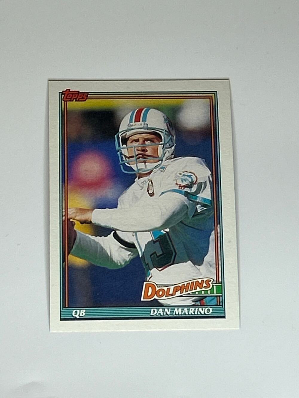 1991 Topps Dan Marino 112 Miami Dolphins HOF QB Football Trading Card Vintage